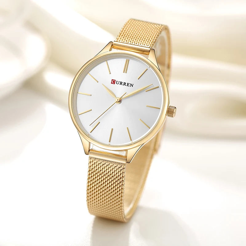 Relógio Feminino CURREN Rose Gold – Estilo, Elegância e Sofisticação em Cada Detalhe