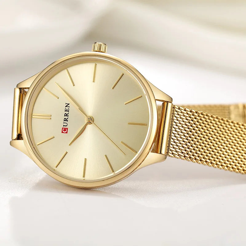 Relógio Feminino CURREN Rose Gold – Estilo, Elegância e Sofisticação em Cada Detalhe