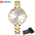 Relógio Feminino CURREN – Relógio de Luxo e Moda, Relógio para Mulheres, Pulseira de Aço Inoxidável, Relógio de Pulso Feminino de Quartzo