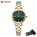 CURREN – Relógio Feminino com Mostrador Simples, Pulseira Estilo Bracelete.