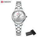CURREN – Relógio Feminino com Mostrador Simples, Pulseira Estilo Bracelete.