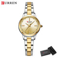 CURREN – Relógio Feminino com Mostrador Simples, Pulseira Estilo Bracelete.
