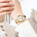 CURREN – Relógio Feminino com Mostrador Simples, Pulseira Estilo Bracelete.